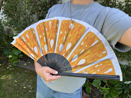 Large Orange Slice Fan