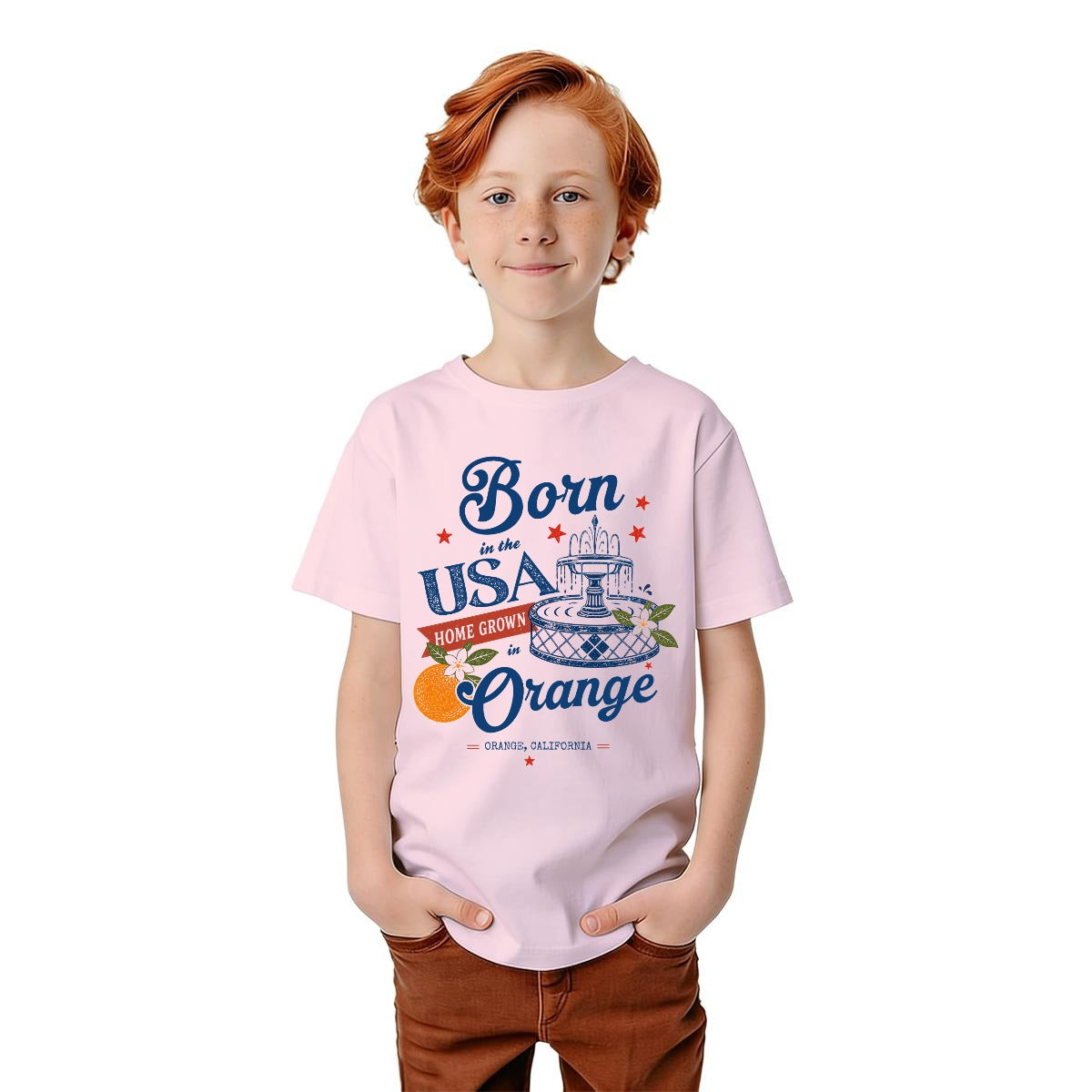 Born in the USA, Homegrown in Orange Kids Tee