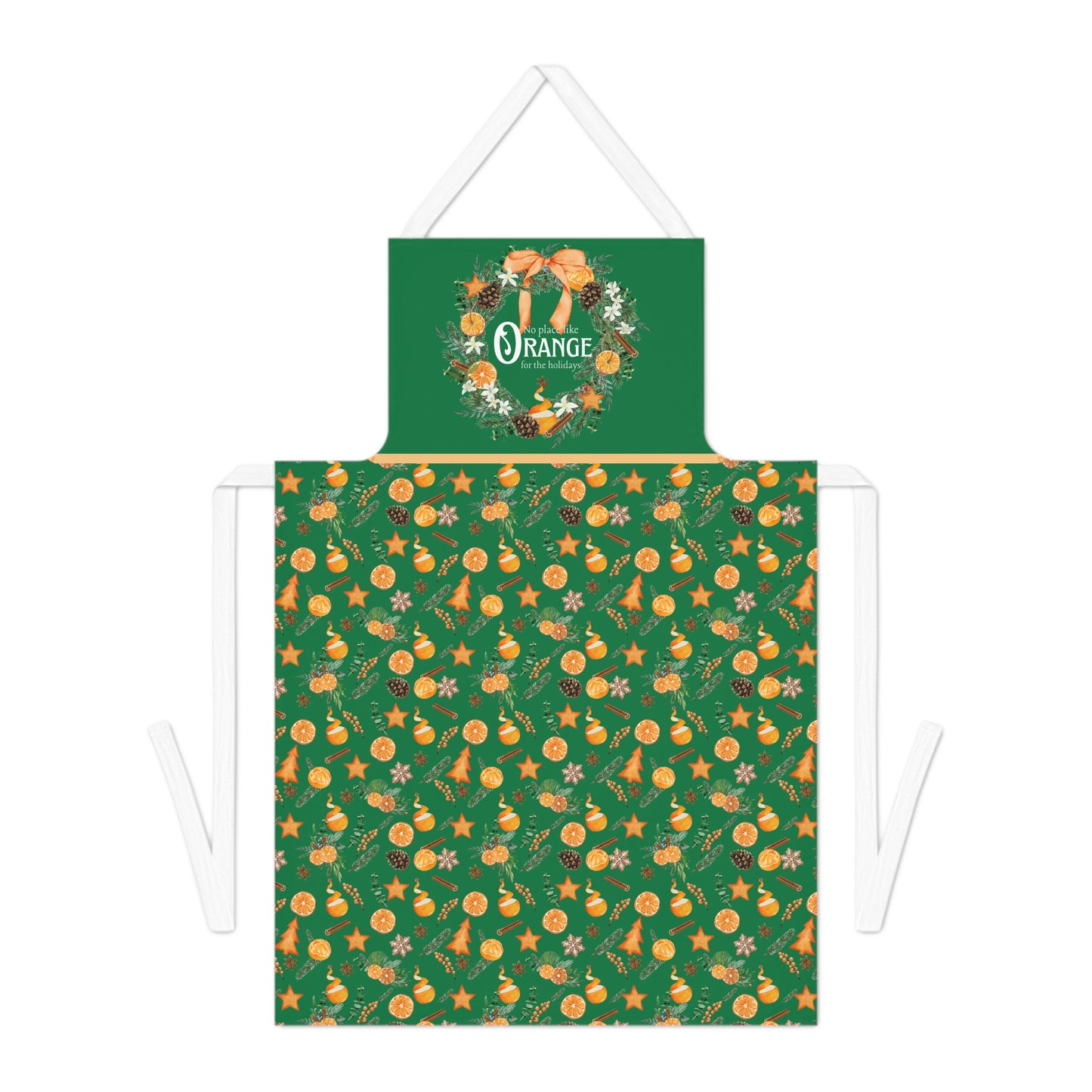 Orange for the Holidays Christmas Apron