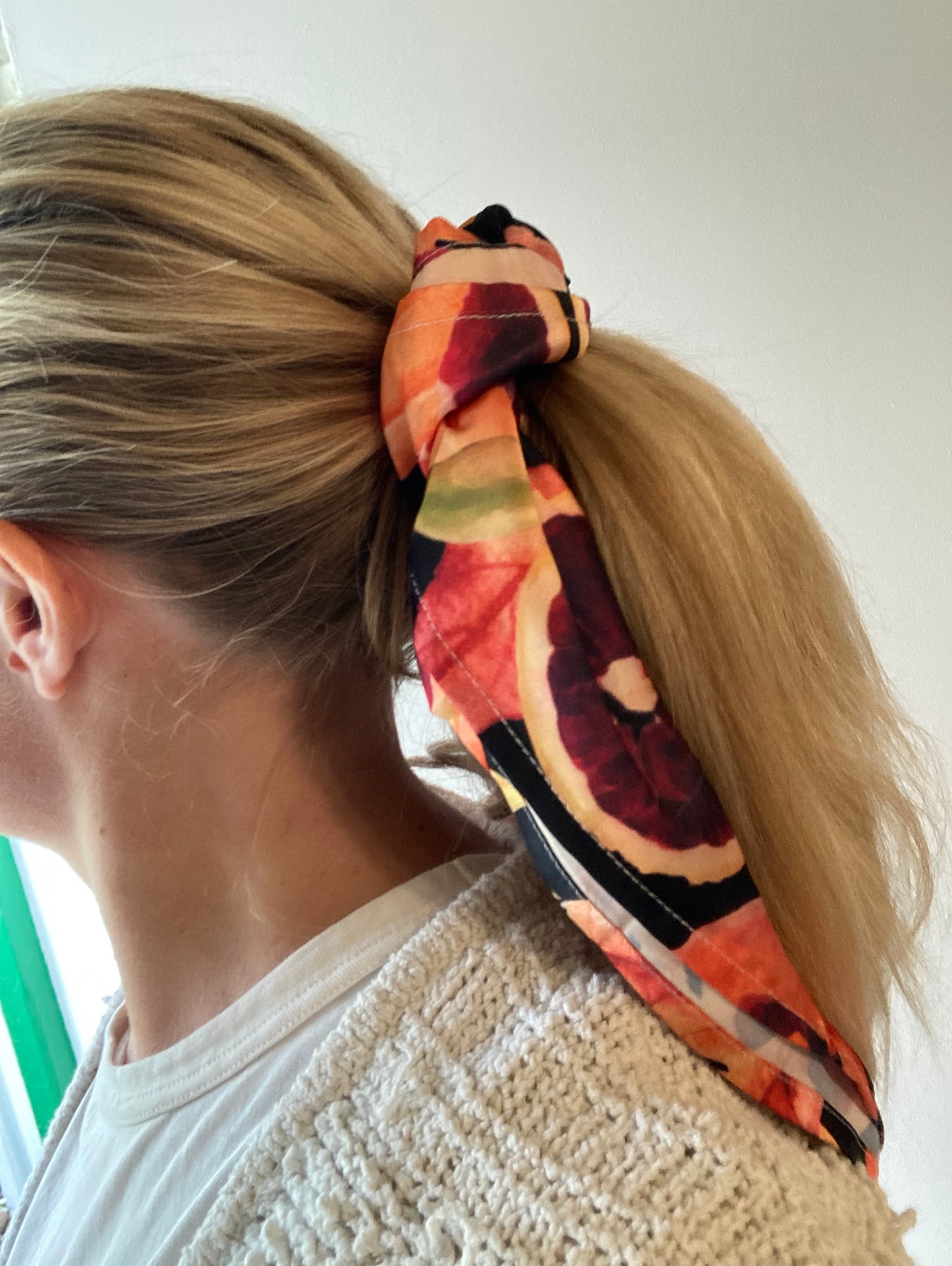 Blood Orange Silk Bandana