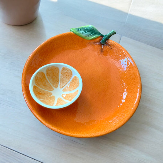 Ceramic Orange Serving Set