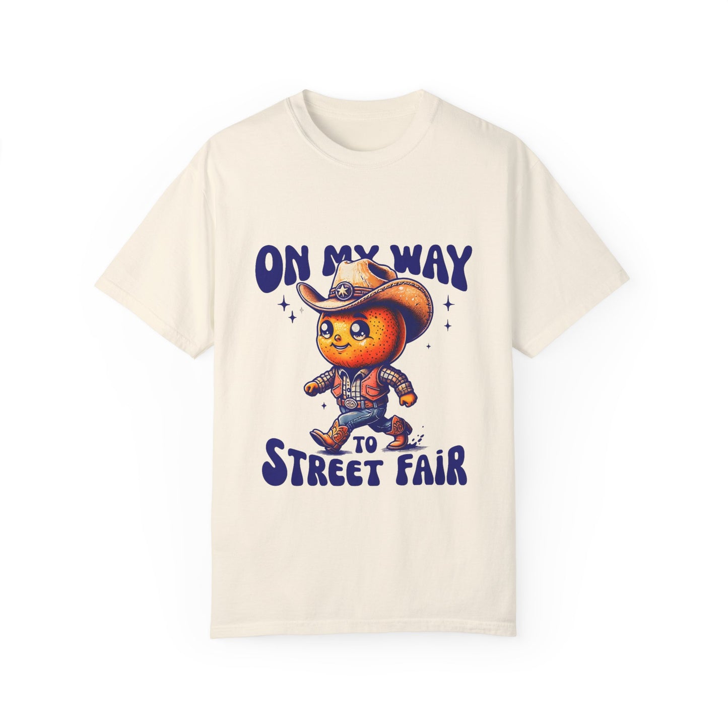 On My Way to Street Fair Orange Cowboy Design