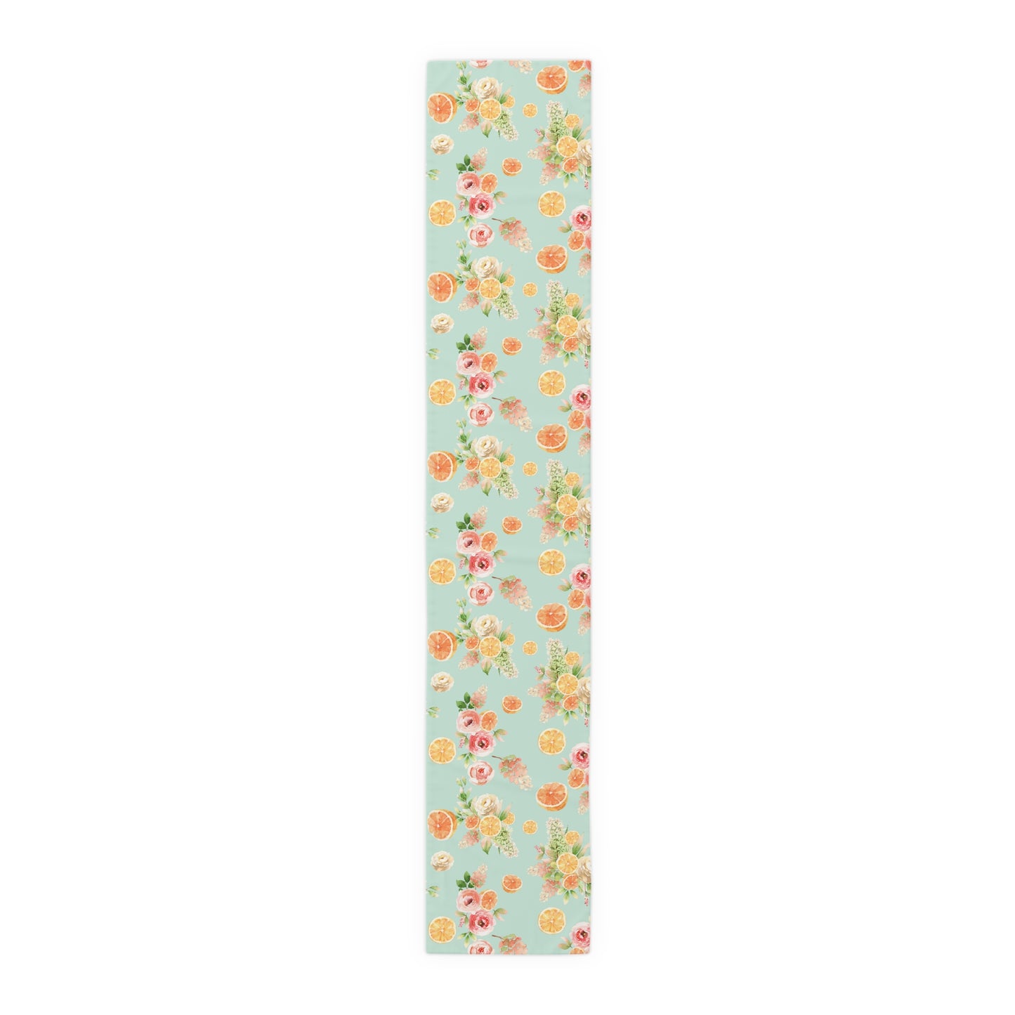 Mint Spring Oranges Table Runner (Cotton, Poly)
