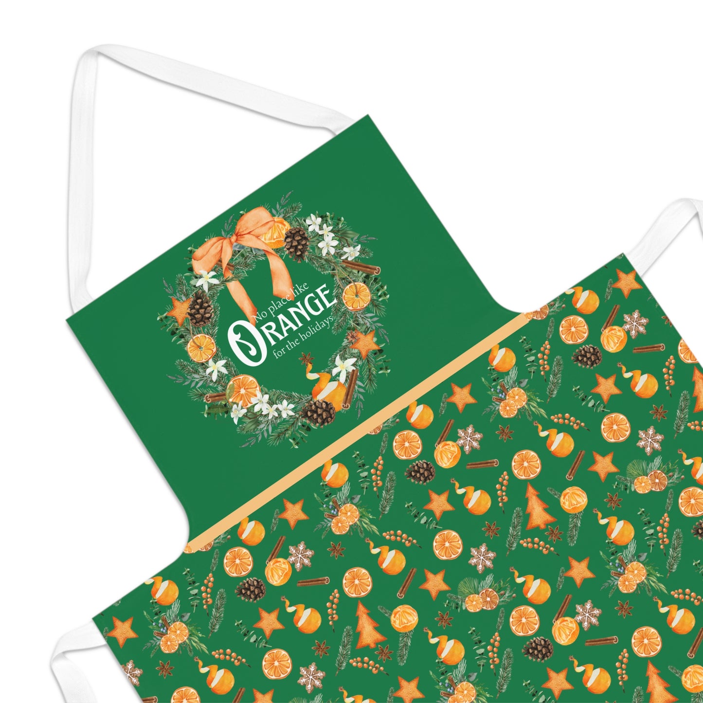 Orange for the Holidays Christmas Apron