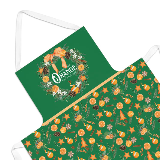 Orange for the Holidays Christmas Apron