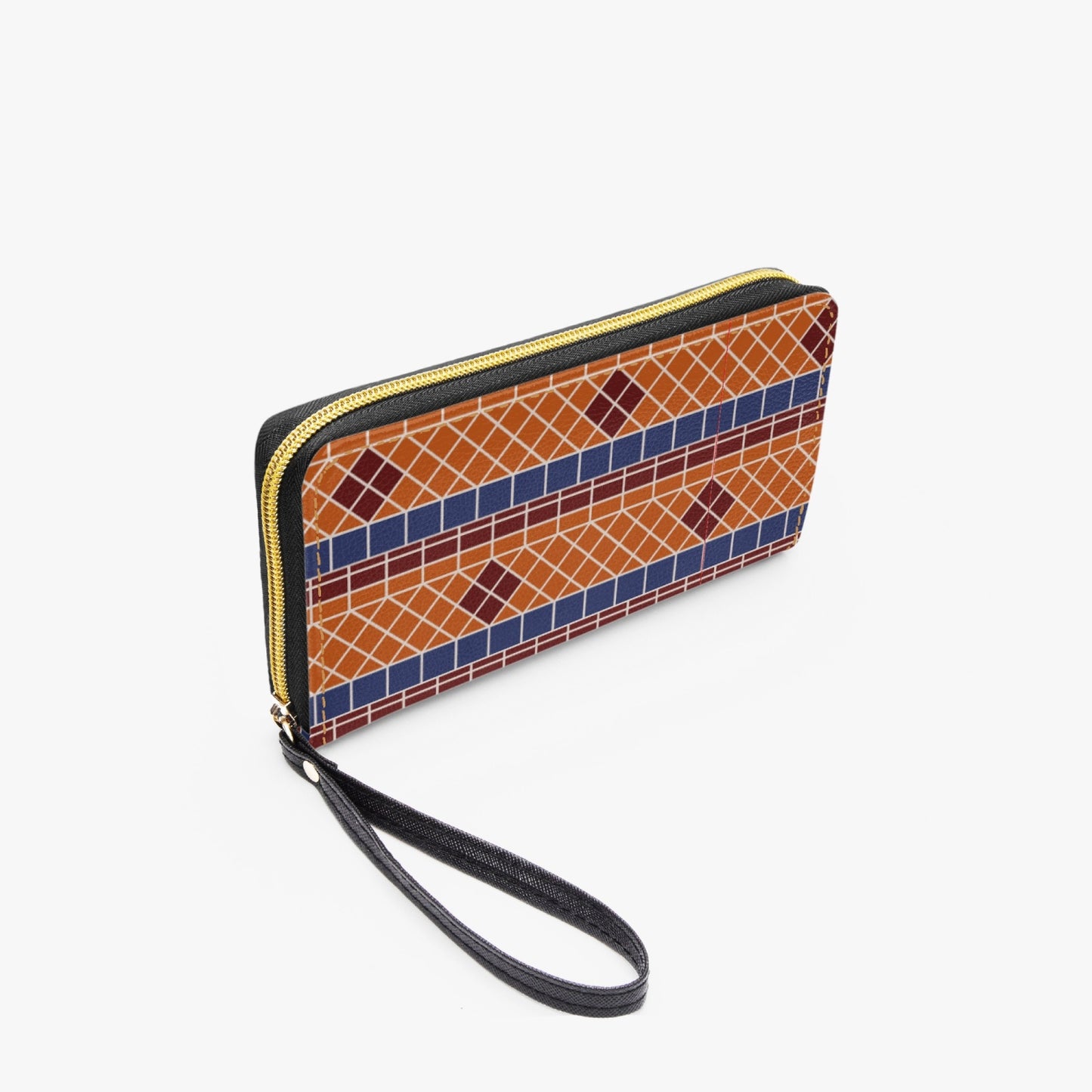 Fountain Tiles Leather Wristlet Clutch Wallet