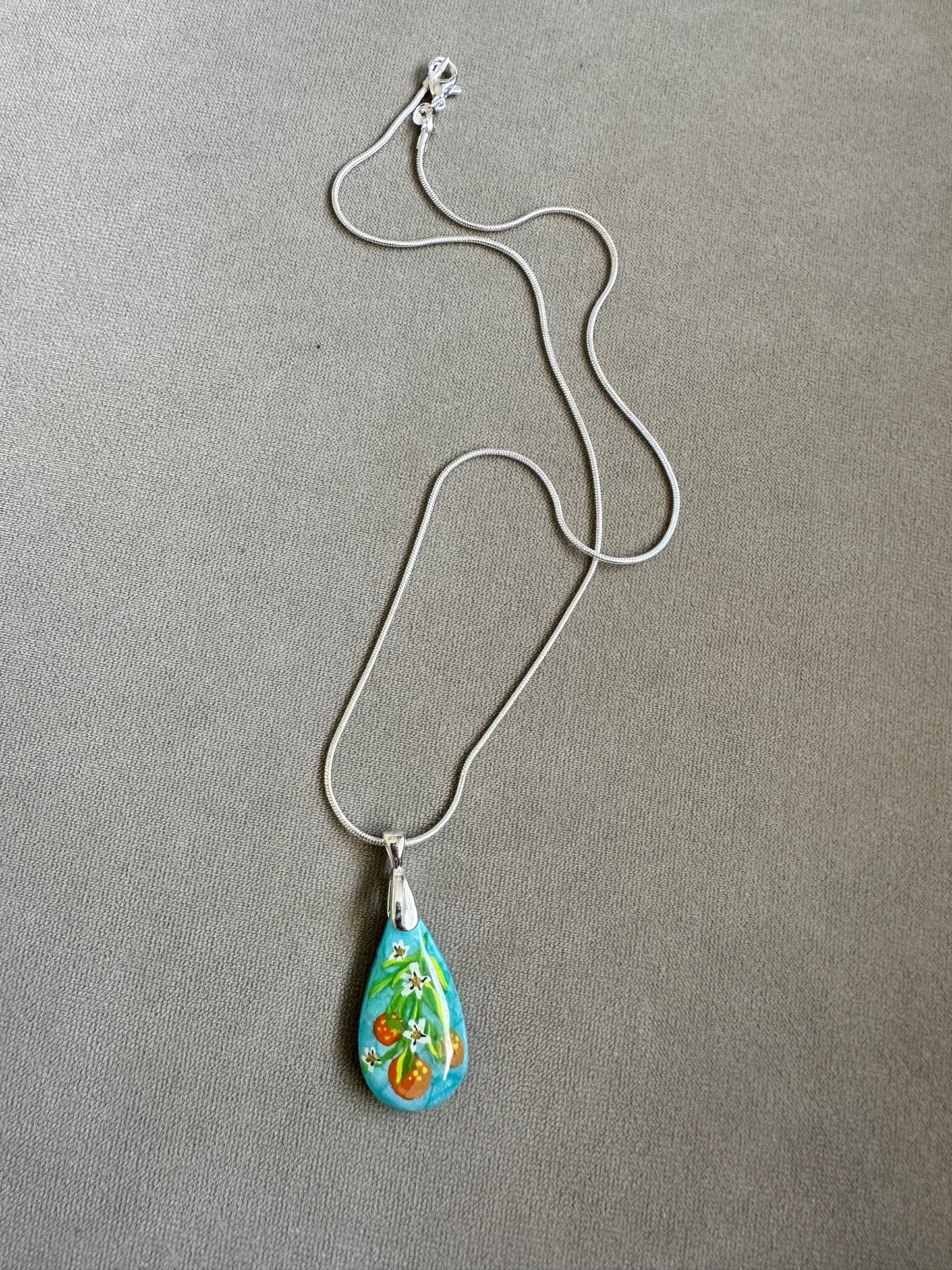 Orange Blossom Grove Pendant Necklace