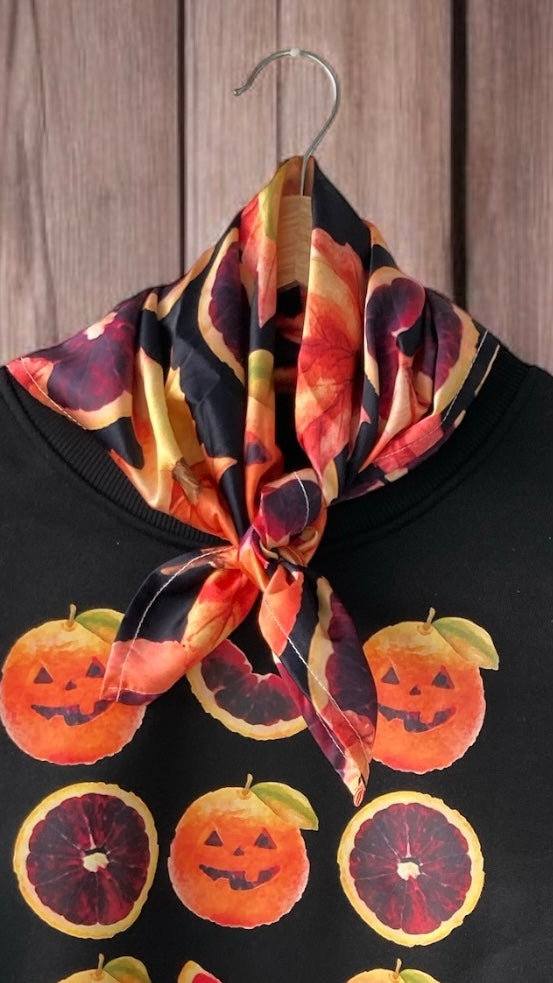 Blood Orange Silk Bandana