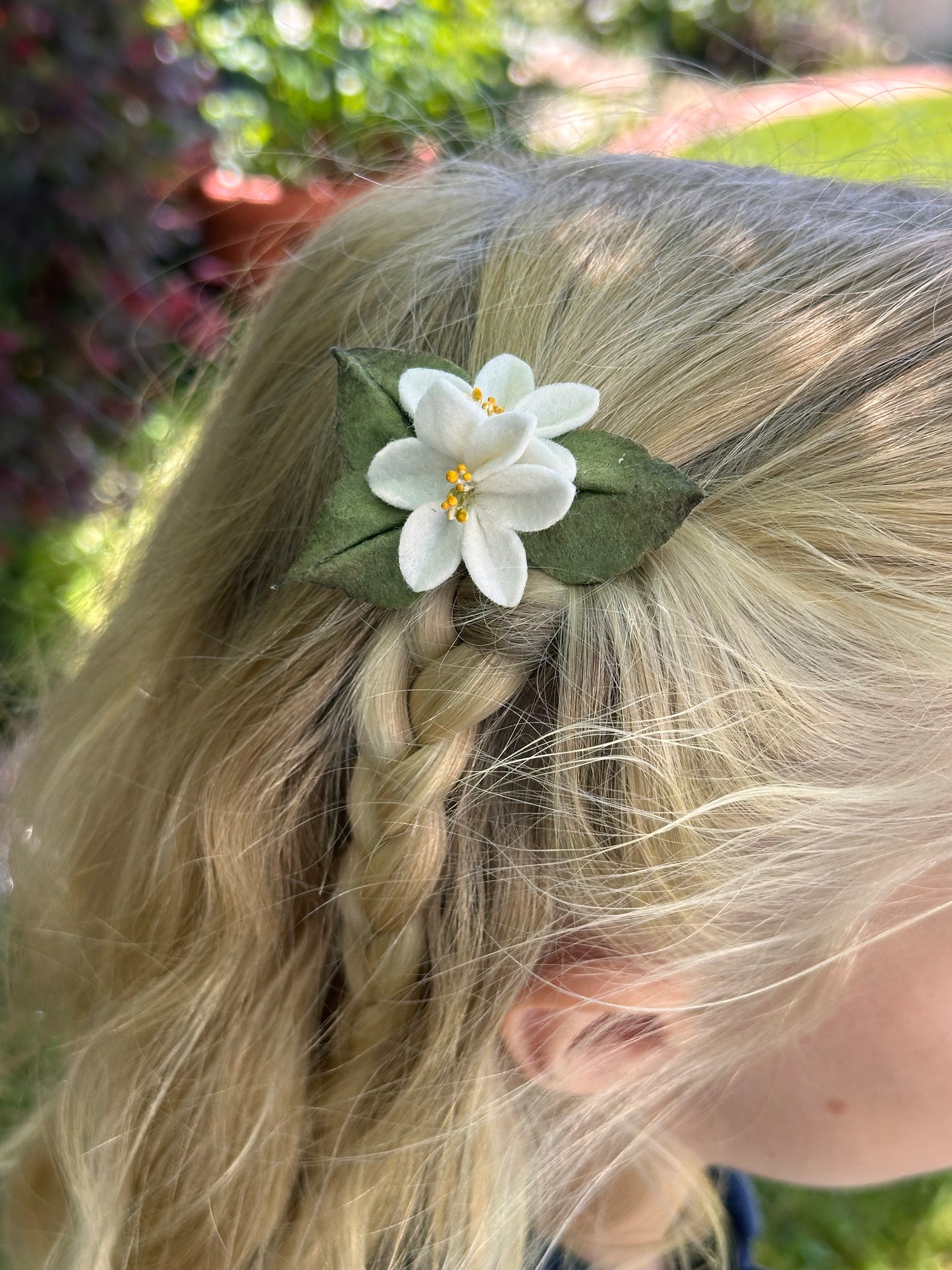 Orange Blossom Hair Clips