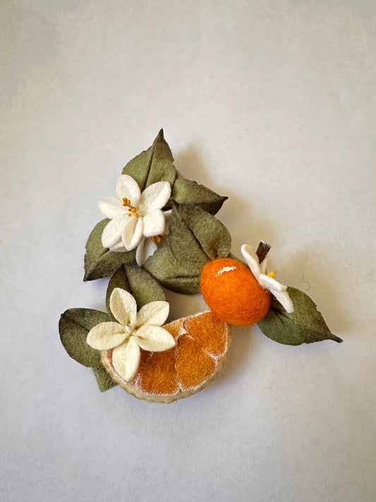 Orange Blossom Hair Clips