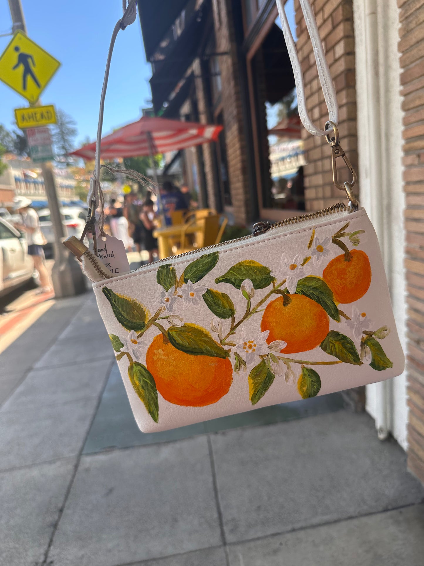 Hand-painted orange purses