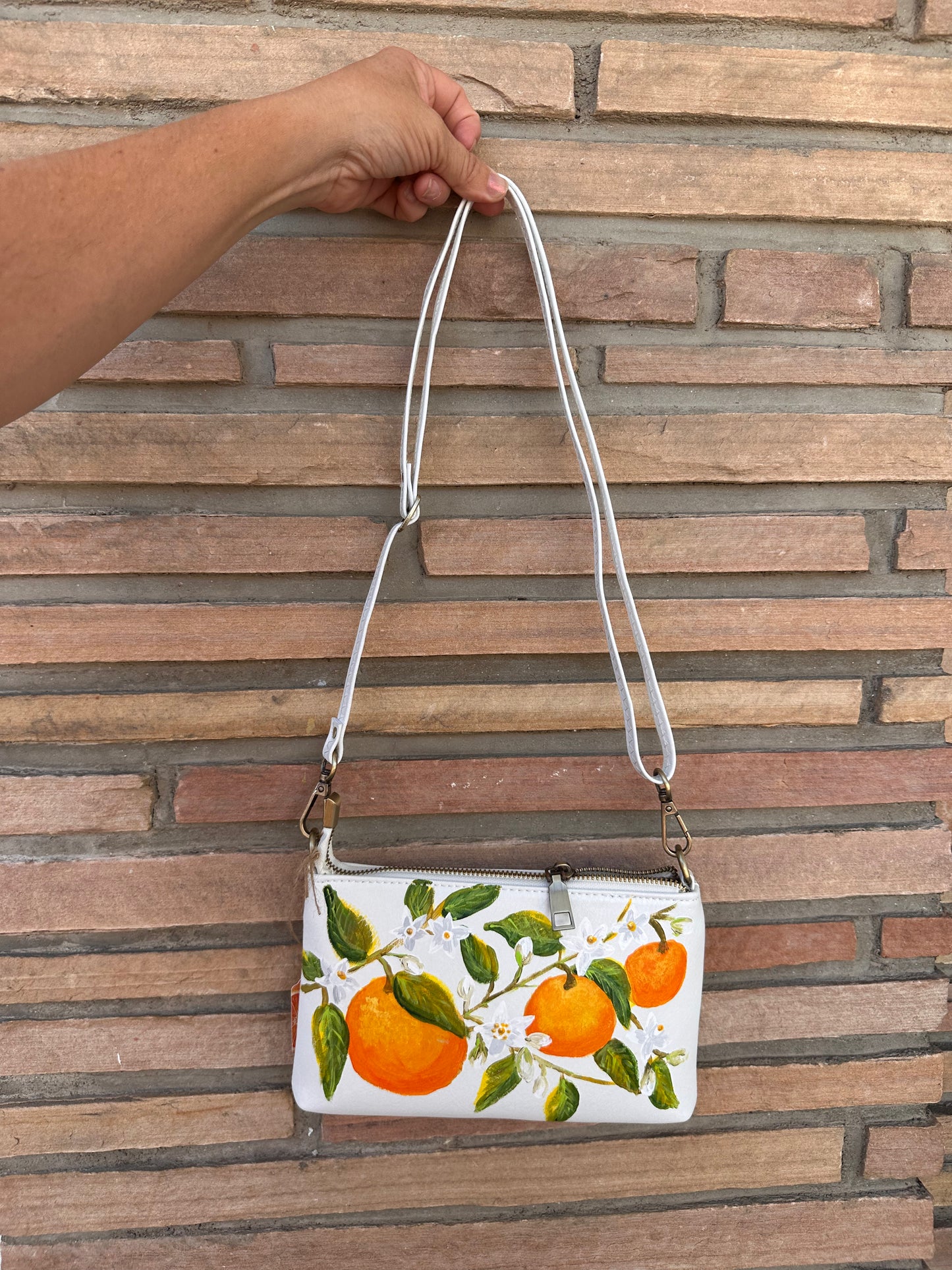 Hand-painted orange purses