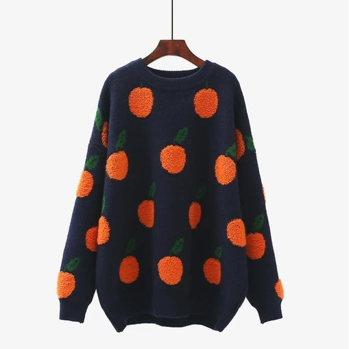 Orange Sweater Pull-Over Jumpers Orange