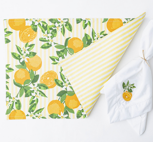 Orange Blossom Reversible Placemat