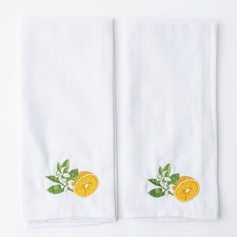 Orange Blossom Kitchen Towel Set (2 Towels)