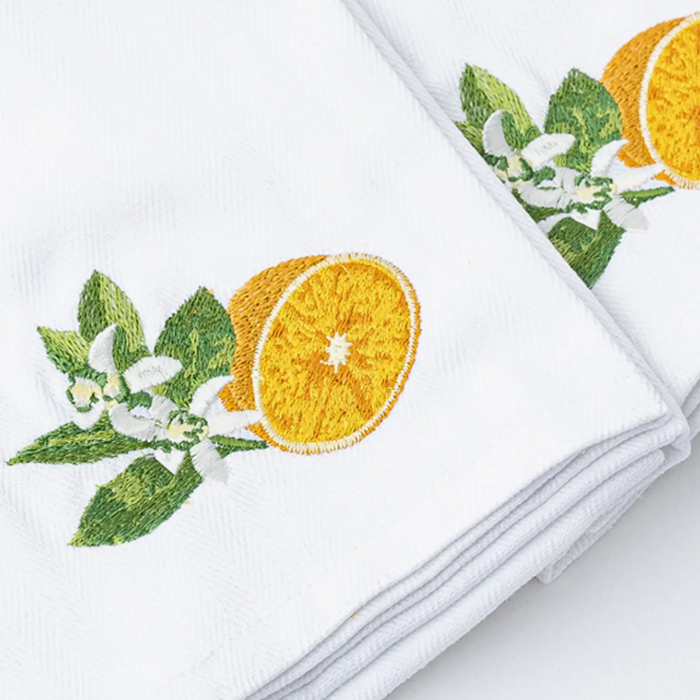 Orange Blossom Kitchen Towel Set (2 Towels)