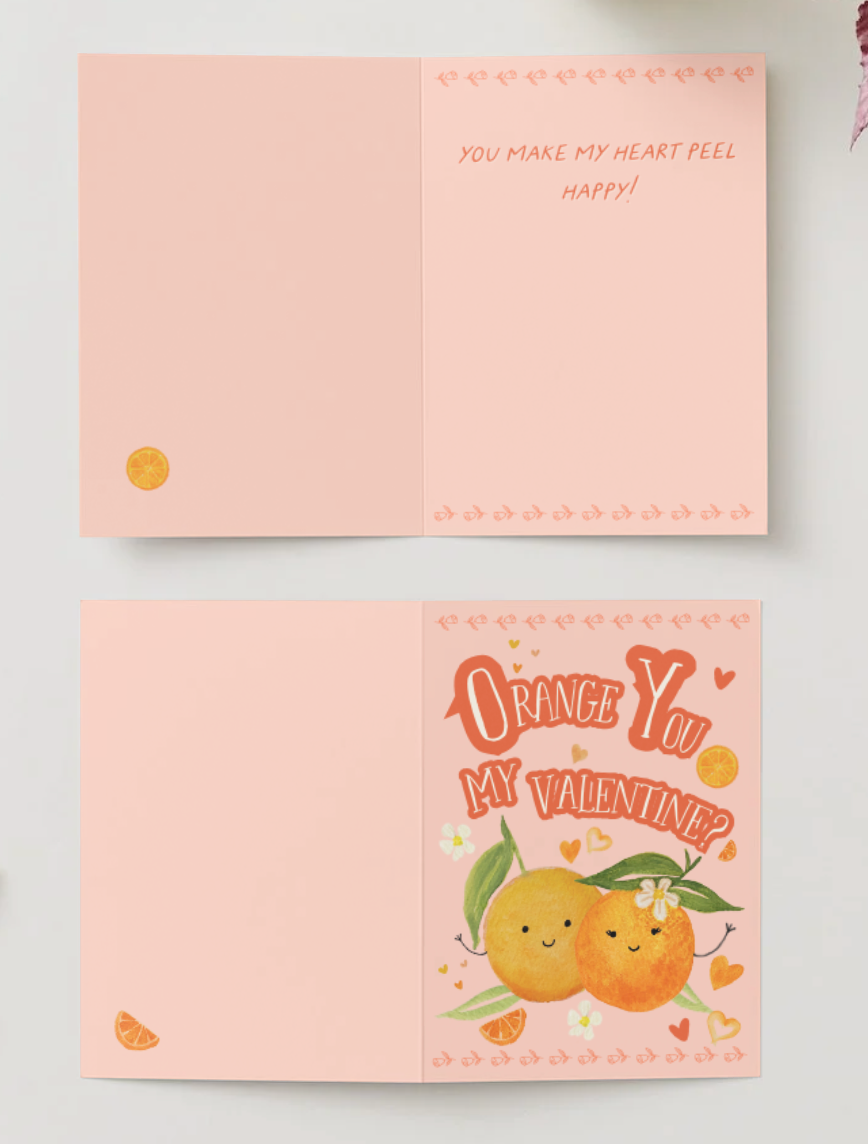 🍊 Valentine’s Day Citrus Card Trio