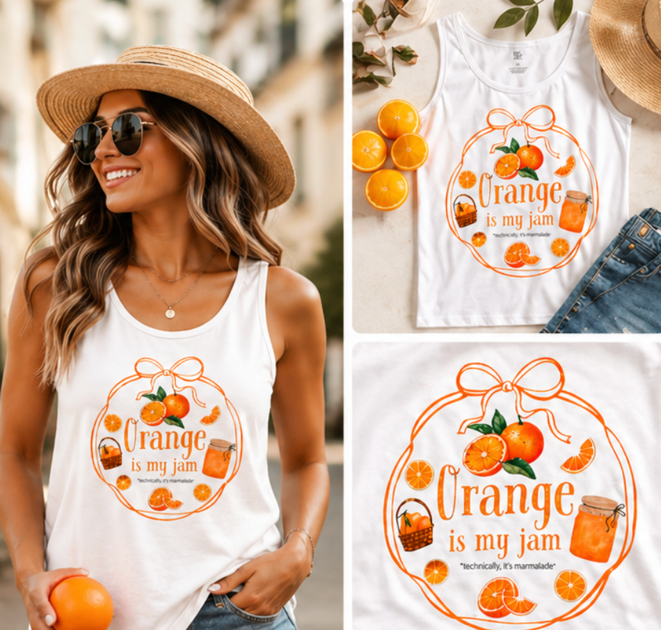 🍊 “Orange Is My Jam” Tank