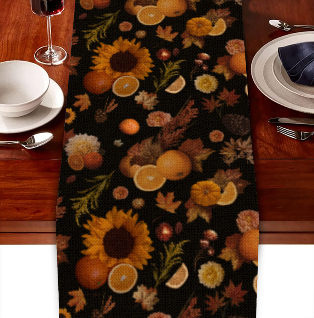Orange Harvest Table Runner