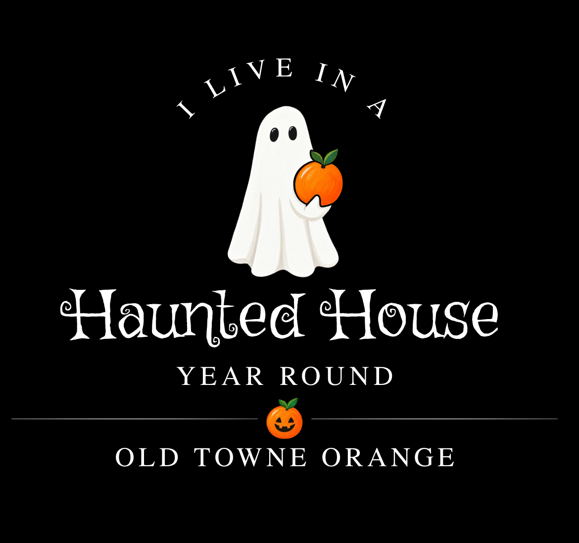 BYOBlack Shirt - Decals only! Old Towne Orange Halloween Decals