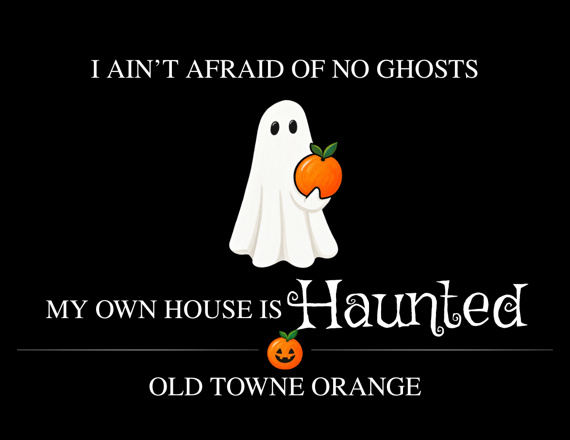 BYOBlack Shirt - Decals only! Old Towne Orange Halloween Decals