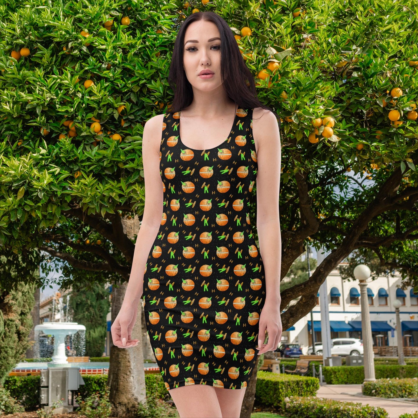 "Orange Wars" Bodycon dress
