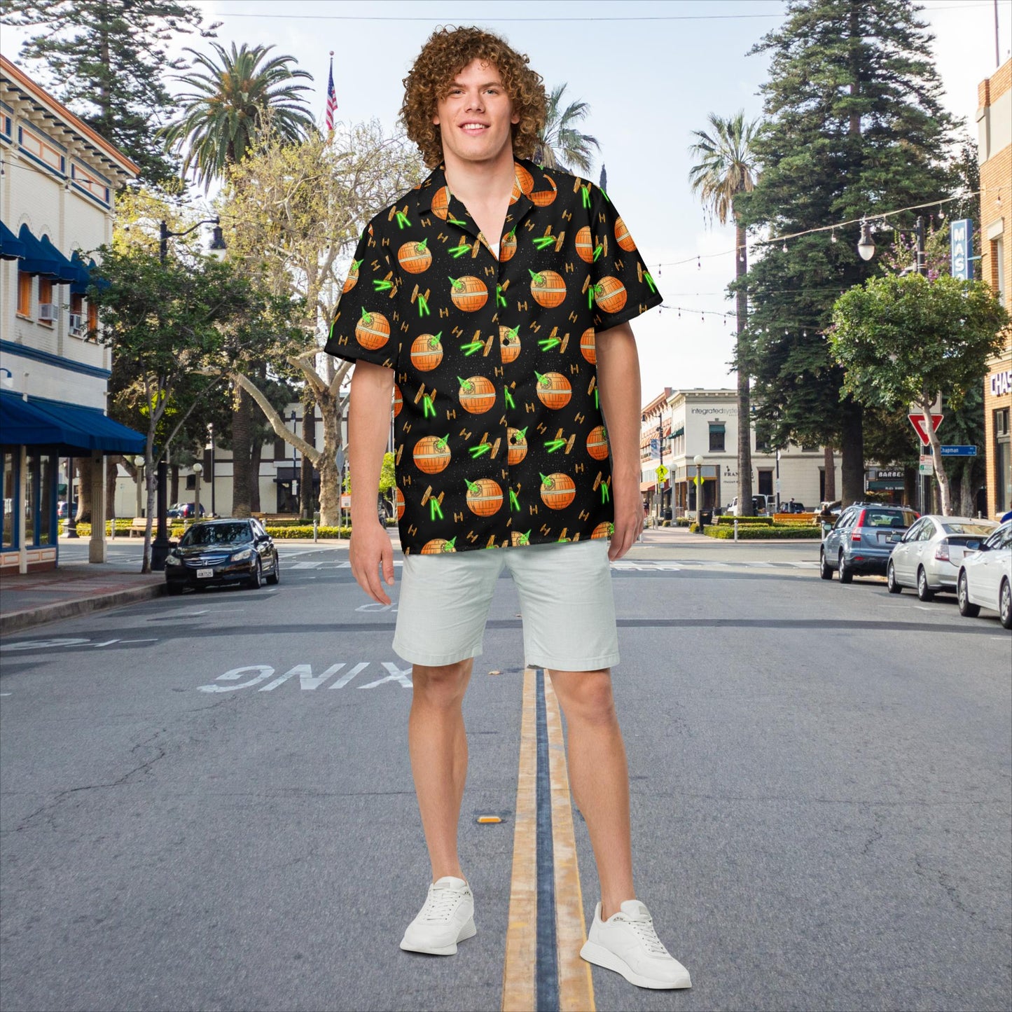 "Orange Wars" Unisex button shirt