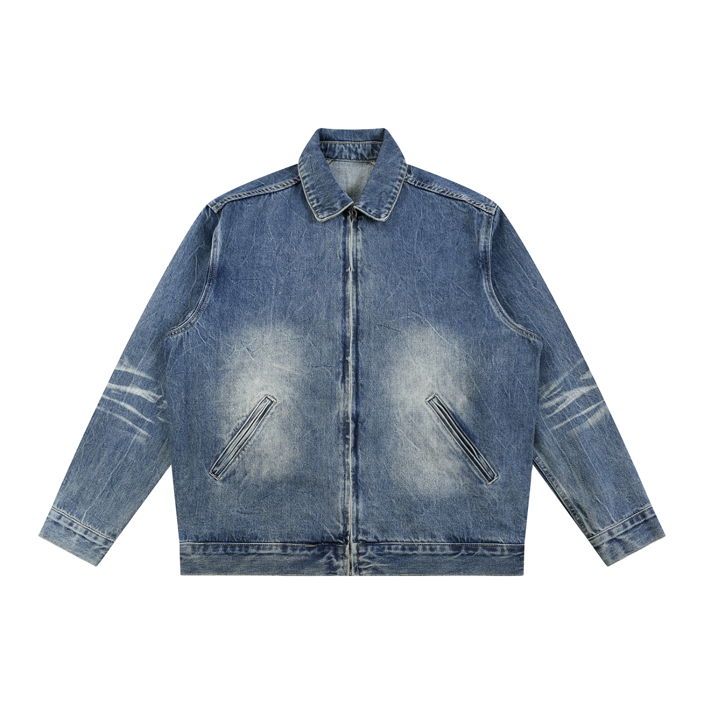 God Bless Orange Patriotic Classic Denim Jacket