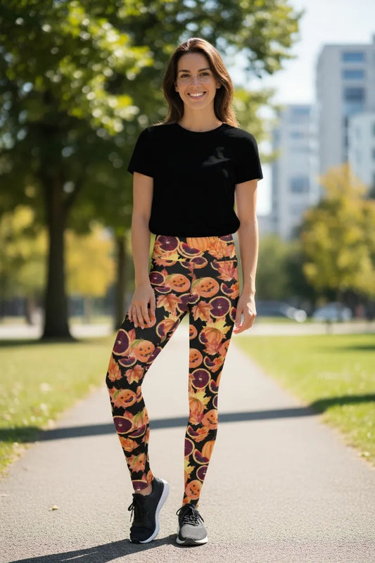 Blood Orange Halloween Yoga Leggings