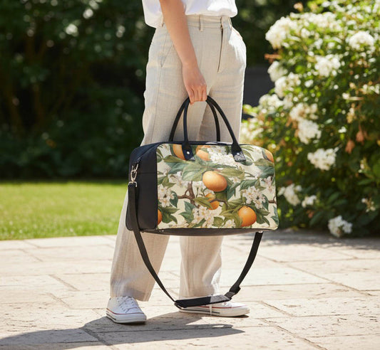 Orange Blossom Weekender & Work Tote – Fits 15" Laptop