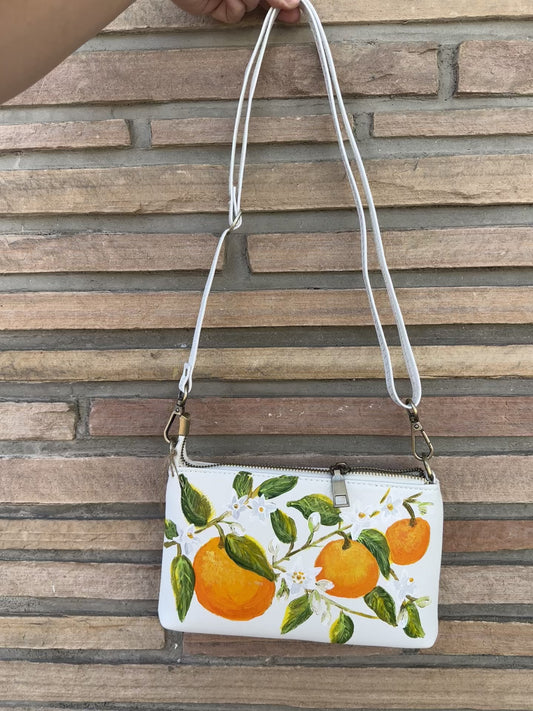 Hand-painted orange purses