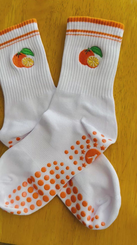 Sunshine Citrus Non-Slip Socks