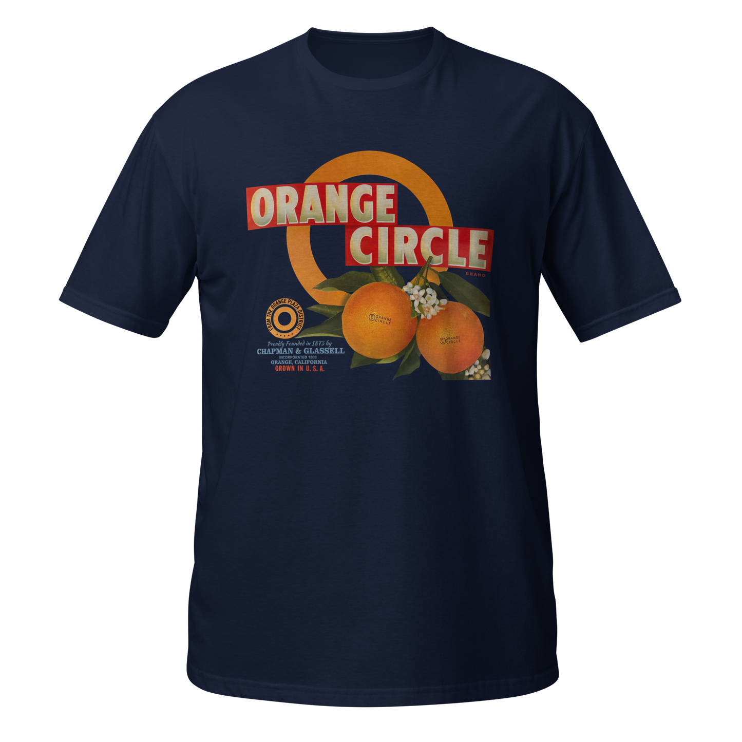 🍊 Orange Circle – Vintage Crate Label Tee - Unisex