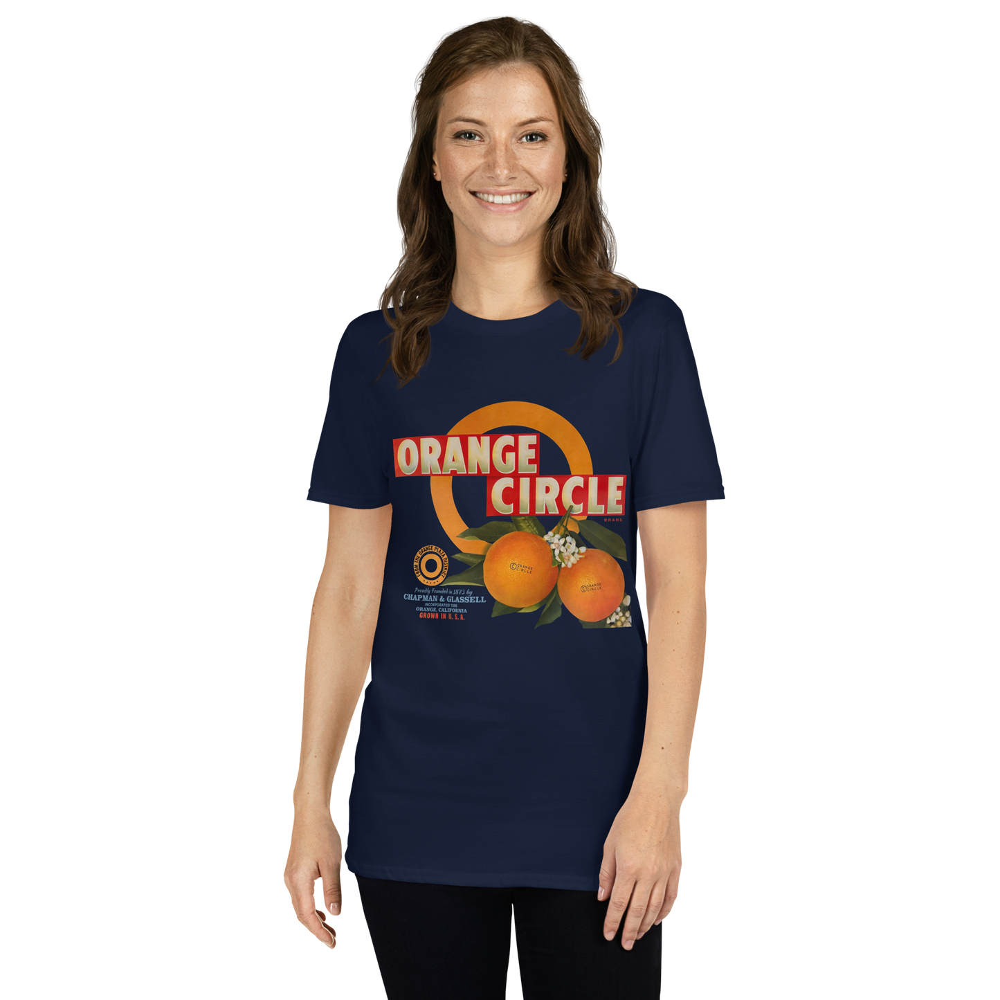 🍊 Orange Circle – Vintage Crate Label Tee - Unisex