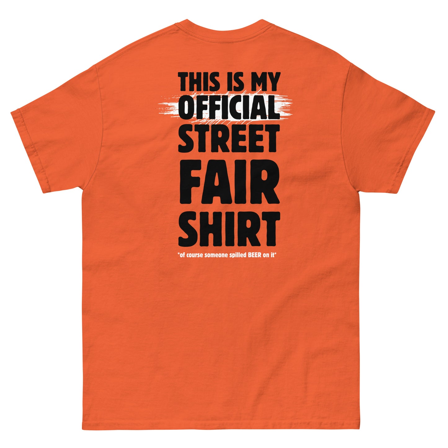 Official Street Fair Shirt in Orange Unisex classic tee
