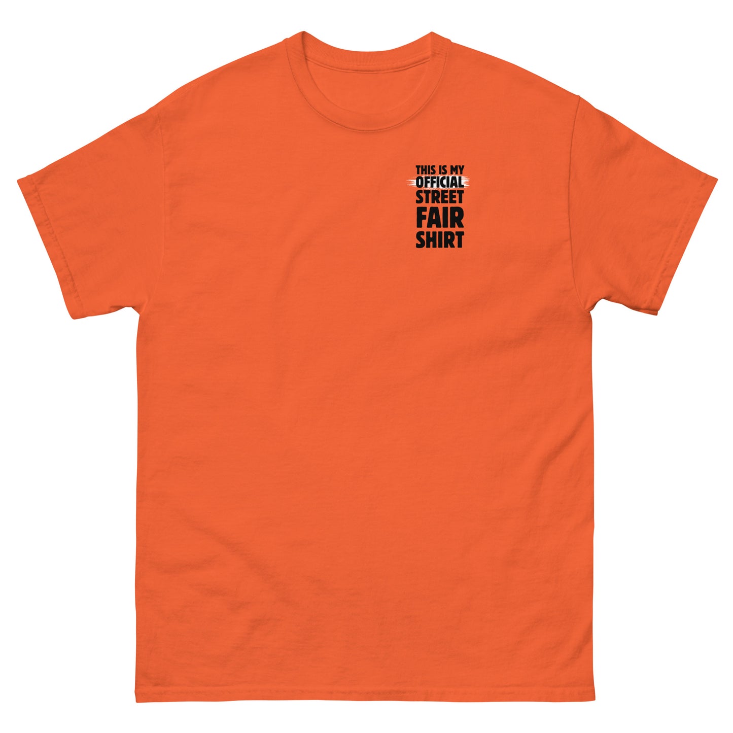 Official Street Fair Shirt in Orange Unisex classic tee