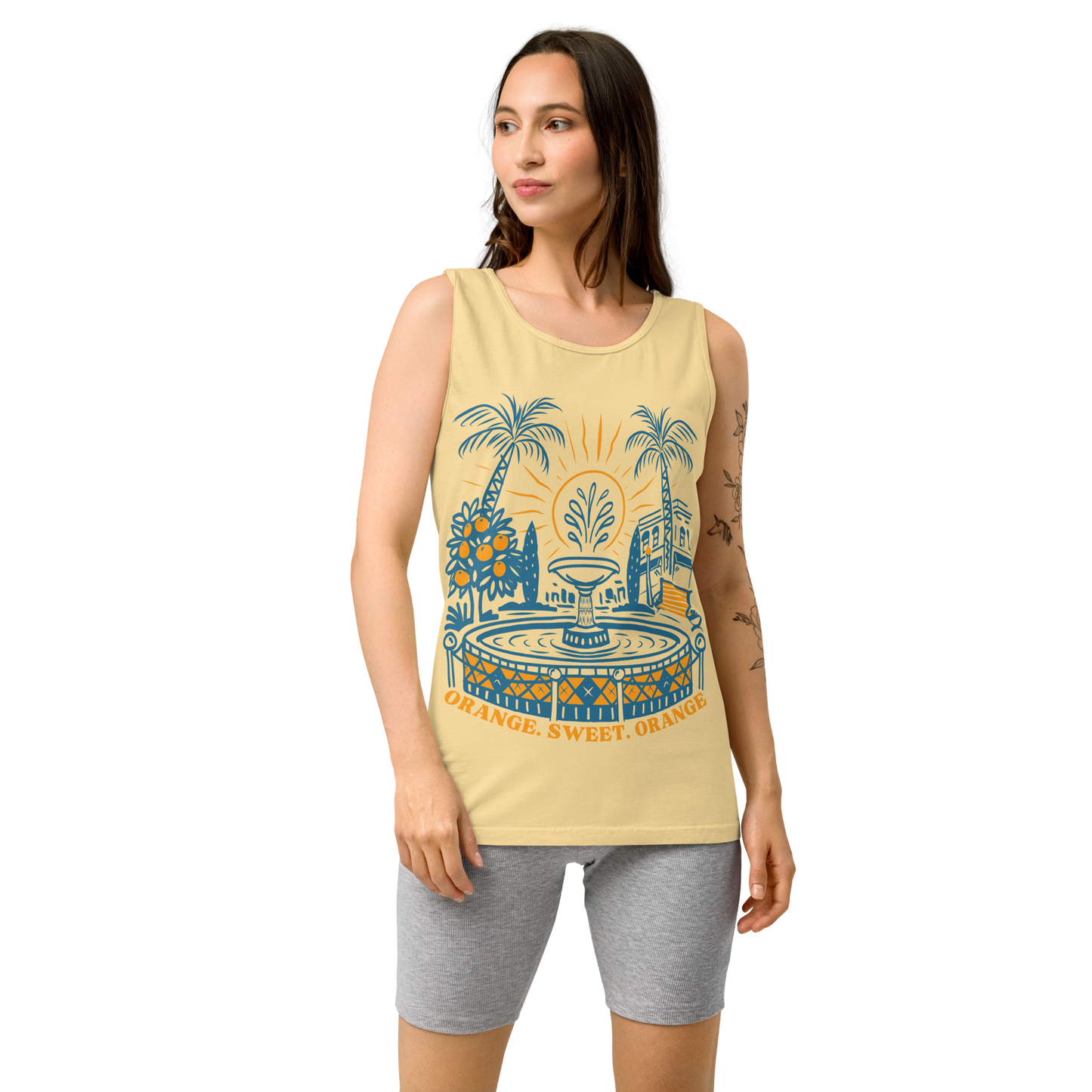 Hand-Drawn Old Towne Orange Unisex Tank | Summer 2026 Collection
