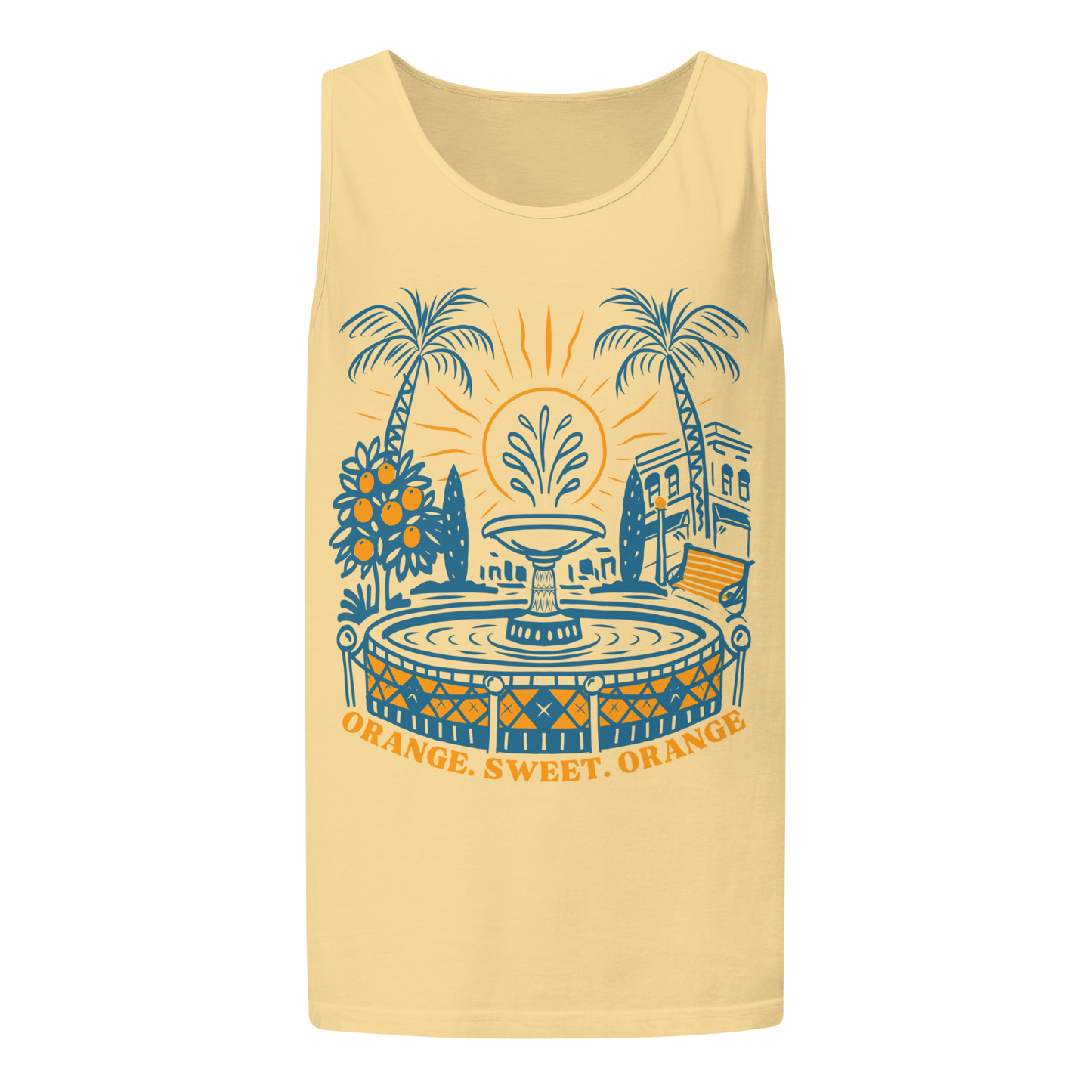Hand-Drawn Old Towne Orange Unisex Tank | Summer 2026 Collection