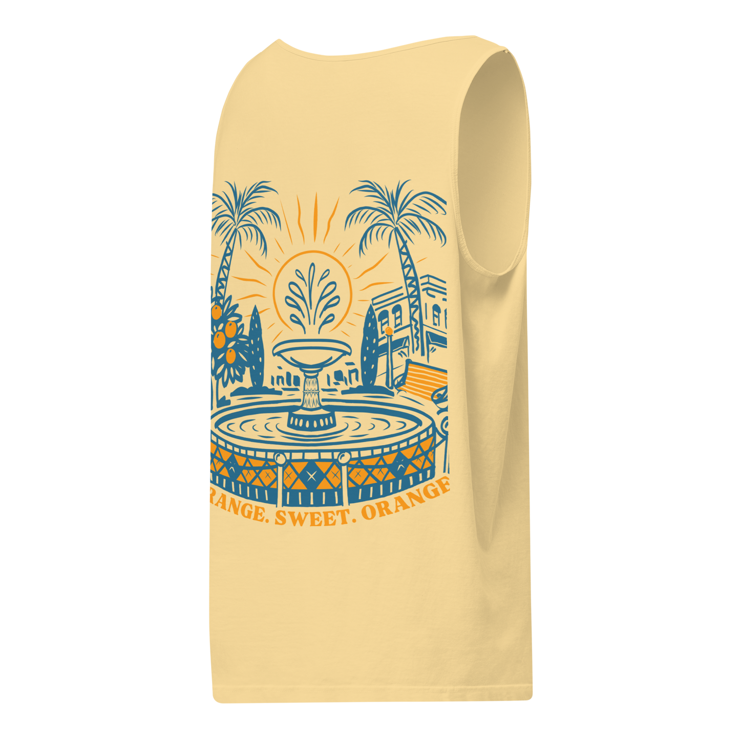 Hand-Drawn Old Towne Orange Pocket & Back Tank | Summer 2026 Collection