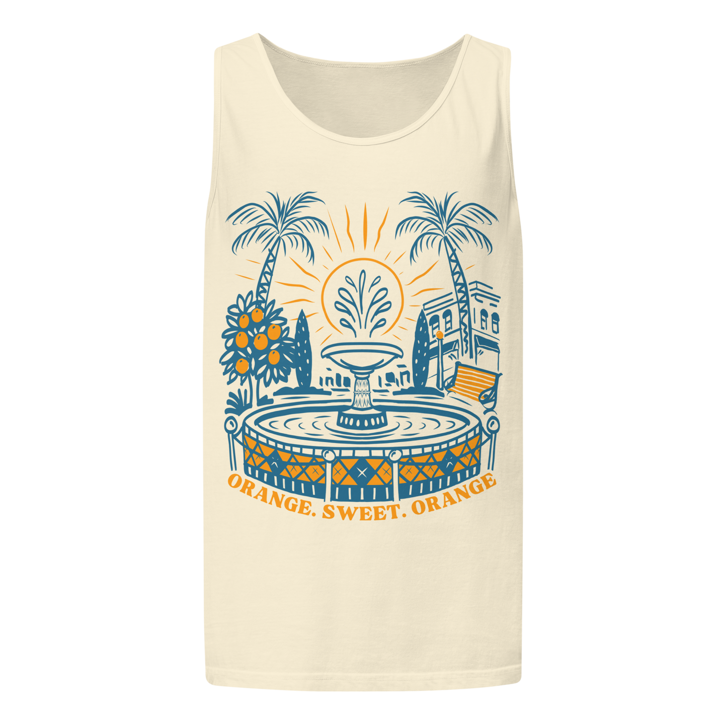 Hand-Drawn Old Towne Orange Unisex Tank | Summer 2026 Collection