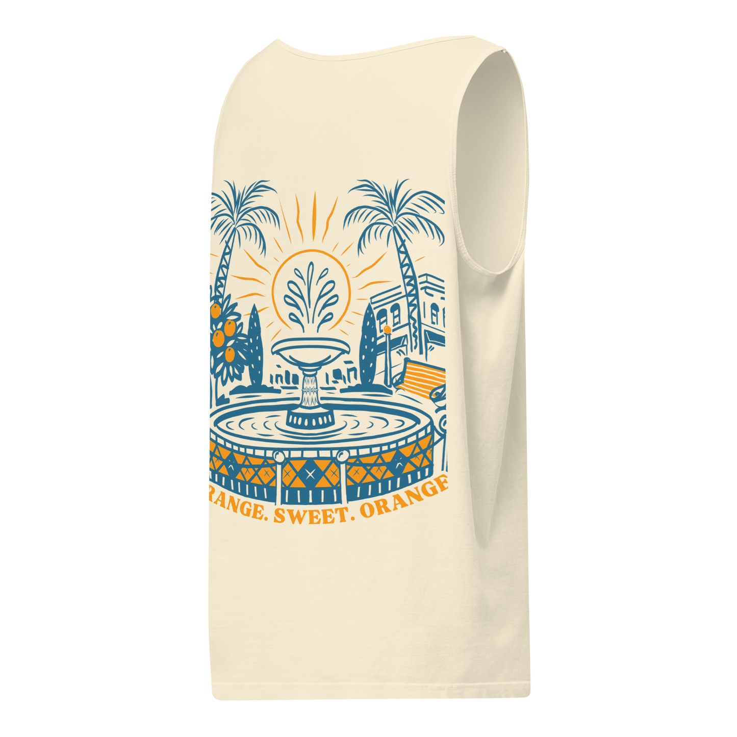Hand-Drawn Old Towne Orange Pocket & Back Tank | Summer 2026 Collection