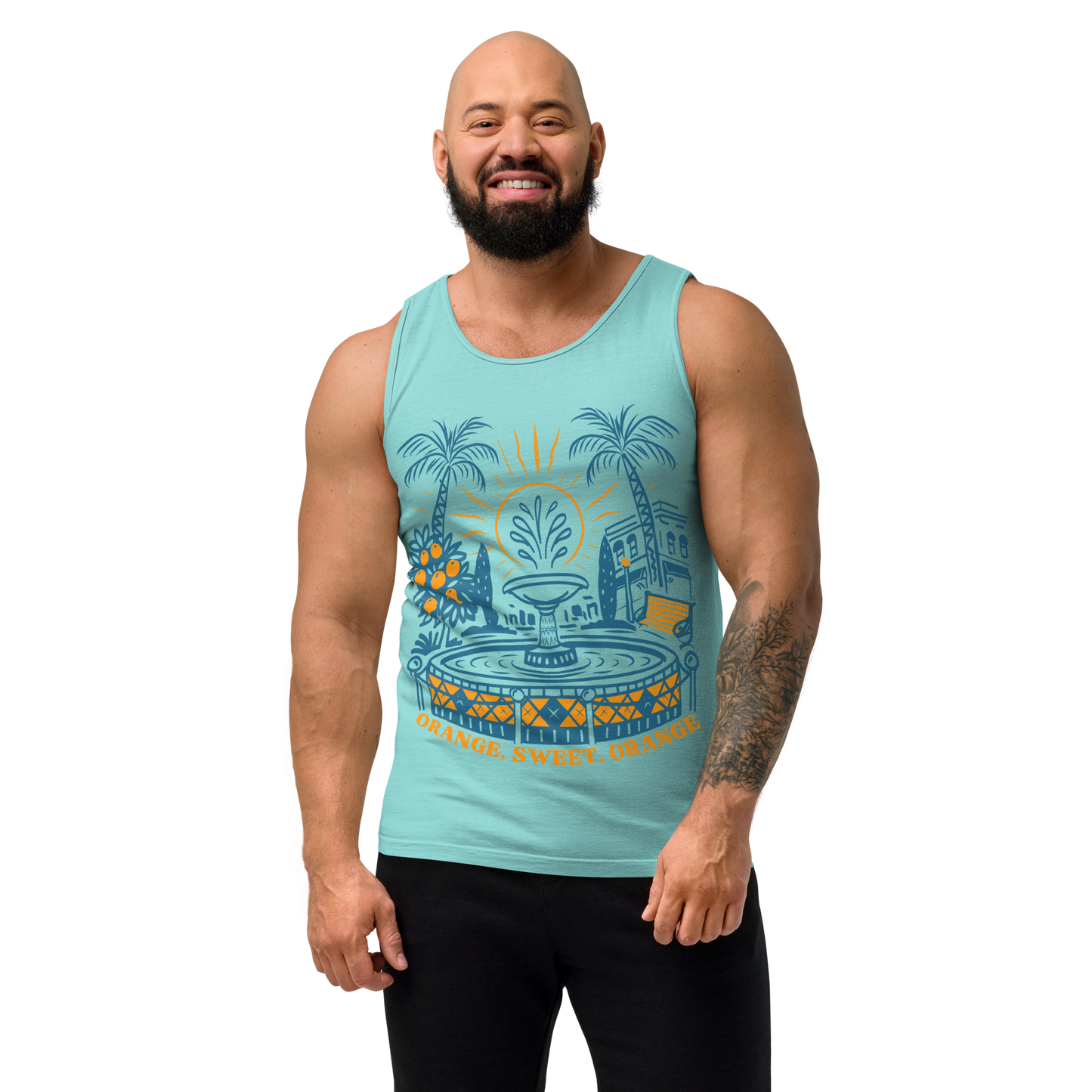 Hand-Drawn Old Towne Orange Unisex Tank | Summer 2026 Collection