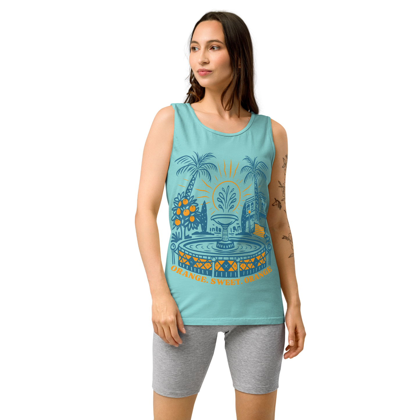 Hand-Drawn Old Towne Orange Unisex Tank | Summer 2026 Collection