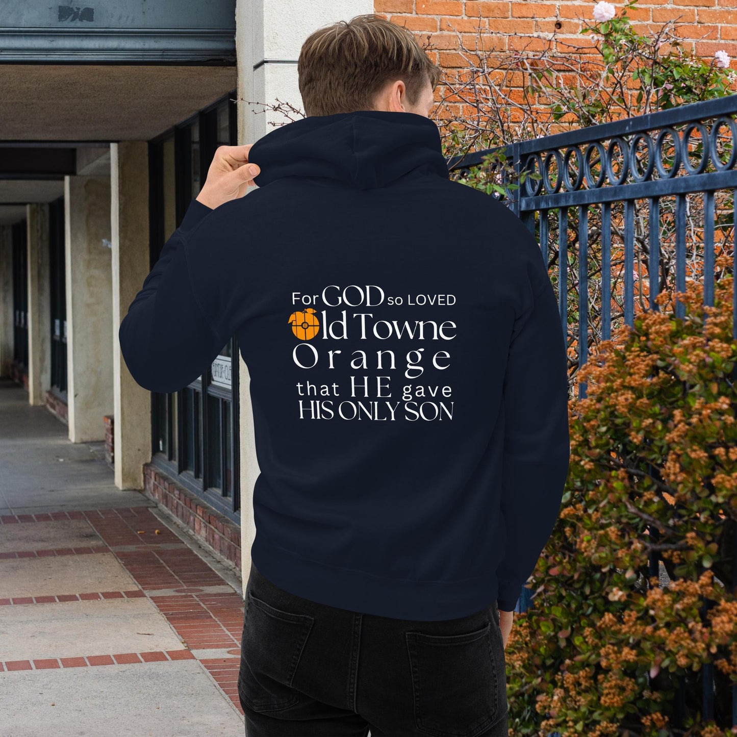 For God so loved Old Towne Orange Unisex Hoodie