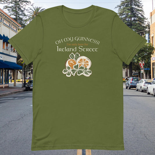 Oh my Guinness! Ireland Street Olive Green! Unisex t-shirt
