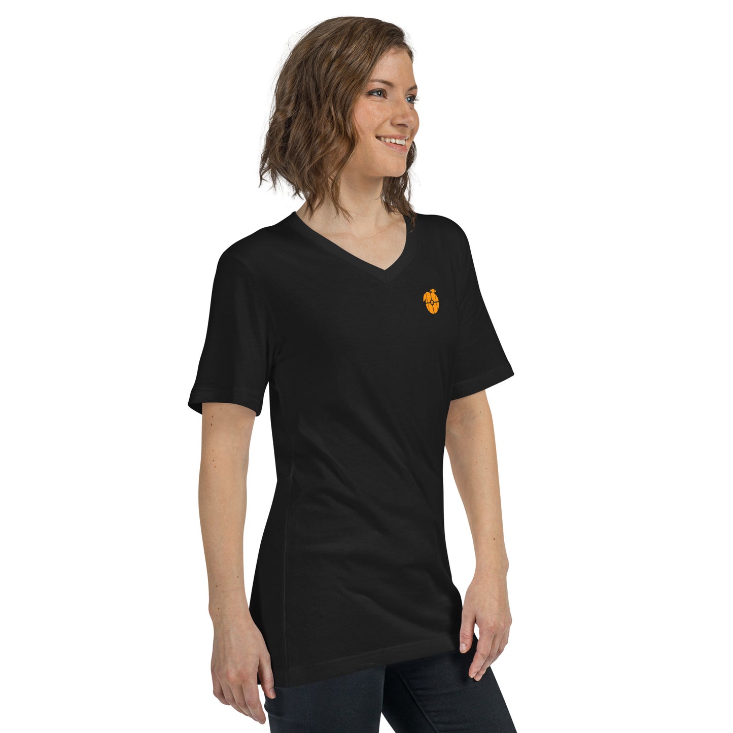 For God so loved Old Towne Orange Unisex V-neck Shirt