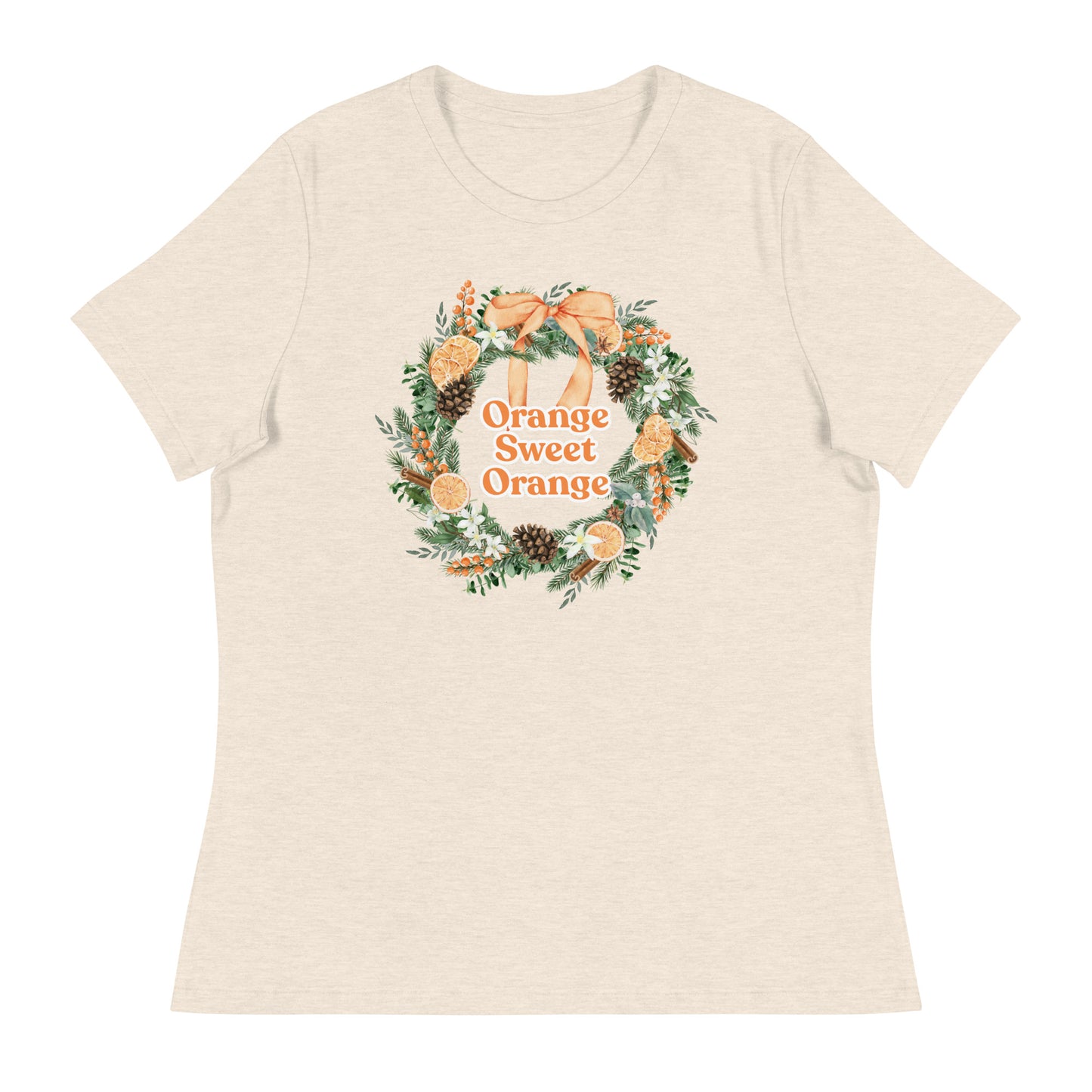Orange Sweet Orange Christmas Relaxed T-Shirt