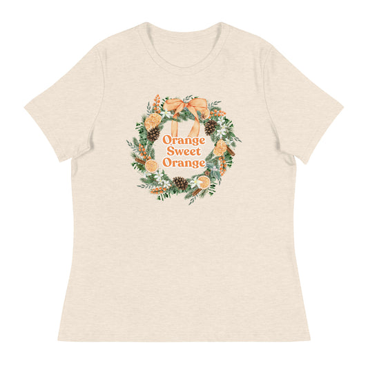Orange Sweet Orange Christmas Relaxed T-Shirt