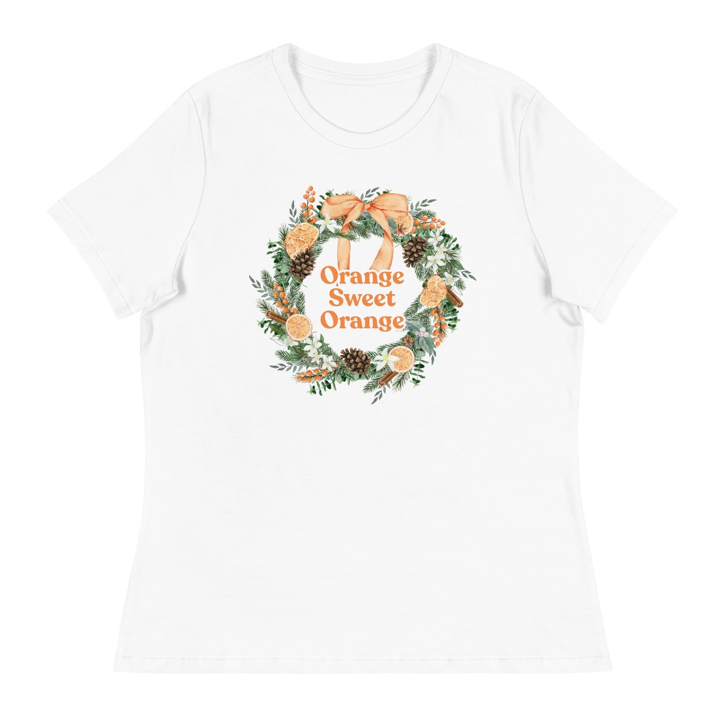Orange Sweet Orange Christmas Relaxed T-Shirt