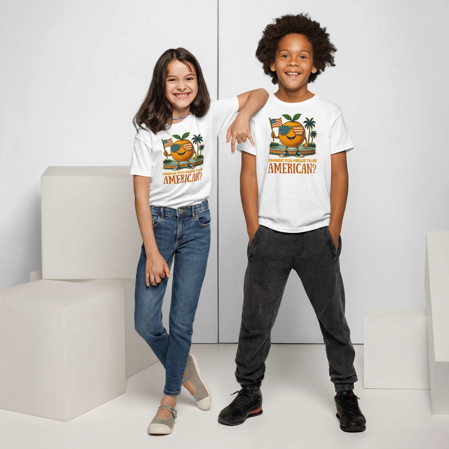 "Orange You Proud to Be American?" Kids Tee – Old Towne Edition